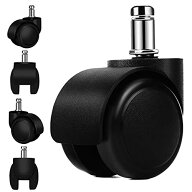 キャスター,ウレタンキャスター（5点セット）差し込み式OA椅子 キャスター、シャフトサイズ11MMX22MM、オ…