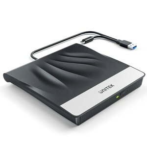Unitek �O�t��CD/DVD�h���C�u USB 3.0/Type C�|�[�g�t�� �|�[�^�u���h���C�u �ǂݍ���?�������� �yWindows 11/10/8/7?Mac Pro/Air?MacBo