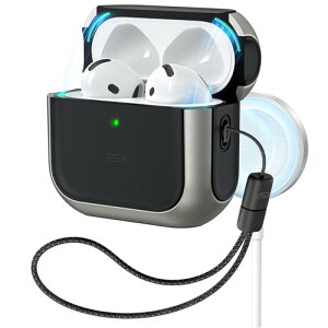 ESR AirPods4 �P�[�X AirPods ��4���� �P�[�X(2024)�iUSB-C�j�Ή� MagSafe�Ή� �X�g���b�v�t�������h�~�J�o�[ Orbit �n�C�u���b�h�P�[�X