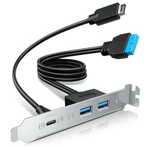 GRAUGEAR 20Gbps USB 3.2 Gen 2x2 USB-C�t�����g�p�l���A�_�v�^�[�A�}�U�[�{�[�h�w�b�_�[�����P�[�u���AUSB-C���X����20�s��USB Type-E