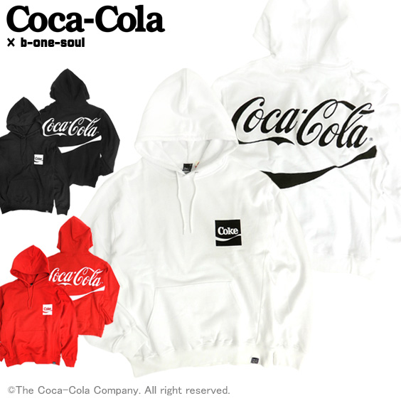 コカ・コーラ パーカー Coca-Cola スウェットパーカー メンズ b-one-soul ビーワンソウル コカ・コーラ バックプリント コラボ  スエット ロゴプリント フード付き スウェット 裏起毛 Coca-Cola コラボデザイン スエット 商品番号 PKL-257 | ＲＥＮＯＶＡＴＩＯ