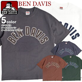 BEN DAVIS Tシャツ ベンデイビス 2023 アーチロゴ ワッペン オーバーサイズ 半袖Tシャツ メンズ ロゴT ウルトラヘビーウエイト ビッグTシャツ 厚手 ストリート カジュアル アメカジ トップス BEN-2004