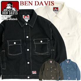 BEN DAVIS ワークジャケット ベンデイビス トラッカージャケット メンズ ツイルジャケット 胸ポケット カバーオール ジャケット ベンデイヴィス TWILL TRACK JACKET アメカジ ワーク カジュアル メンズアウター BEN-1716