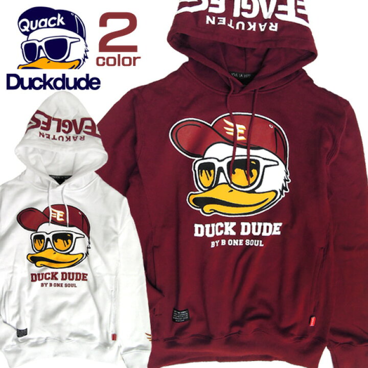楽天市場】b-one-soul パーカー DUCK DUDE 長袖プルオーバーパーカー 
