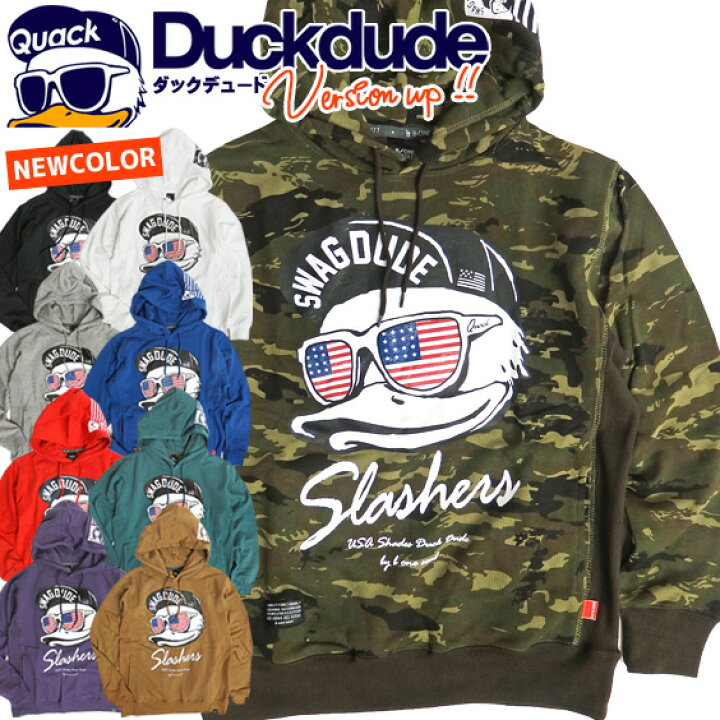 楽天市場】DUCK DUDE パーカー ダックデュード USA アヒル プリント 