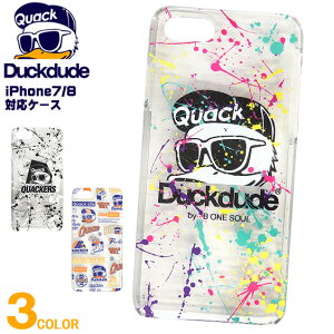 DUCK DUDE iPhone�P�[�X �_�b�N�f���[�h iPhone7/8 �N���A�P�[�X �A�C�t�H��8 �A�q�� �A�C�t�H��7 �J�o�[ �X�v���b�V���� ���S�v�����g �v���X�`�b�N �V�F���W���P�b�g DUCKDUDE bonesoul �G�� �r�[�����\