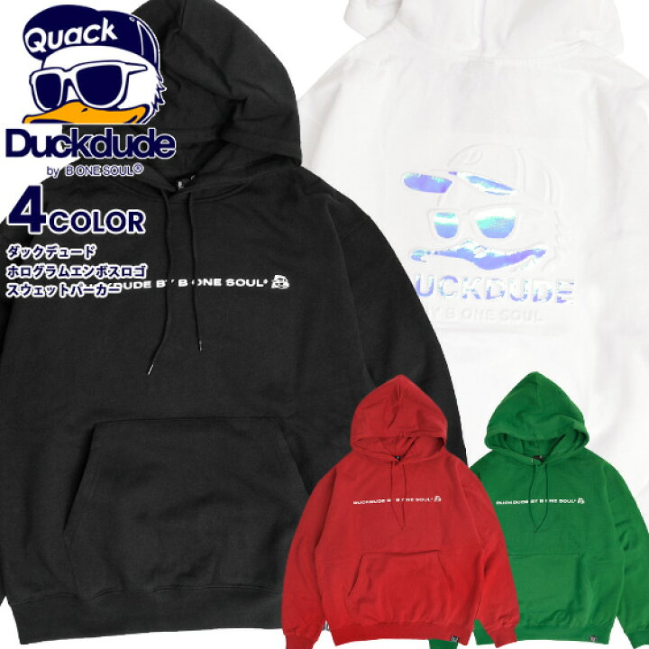 楽天市場】DUCK DUDE パーカー ダックデュード ホログラム エンボス 