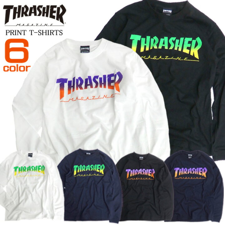 古着 スラッシャー フロントロゴ 長袖 Tシャツ ロンt ホワイト M 期間限定