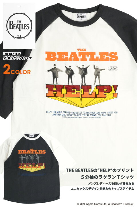 楽天市場】THE BEATLES Tシャツ ビートルズ HELP プリント 5分袖