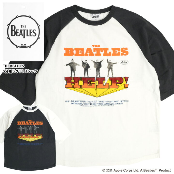 楽天市場】THE BEATLES Tシャツ ビートルズ HELP プリント 5分袖 