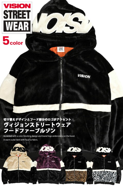 楽天市場】VISION ファー ブルゾン ヴィジョンストリートウェア 切替 