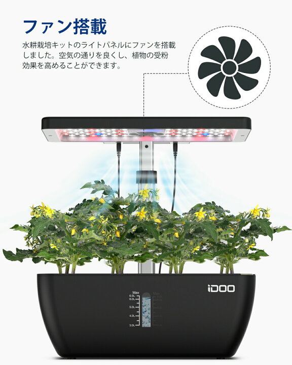 楽天市場】iDOO 水耕栽培キット 野菜栽培セット Wi-Fi アプリ対応 遠隔 