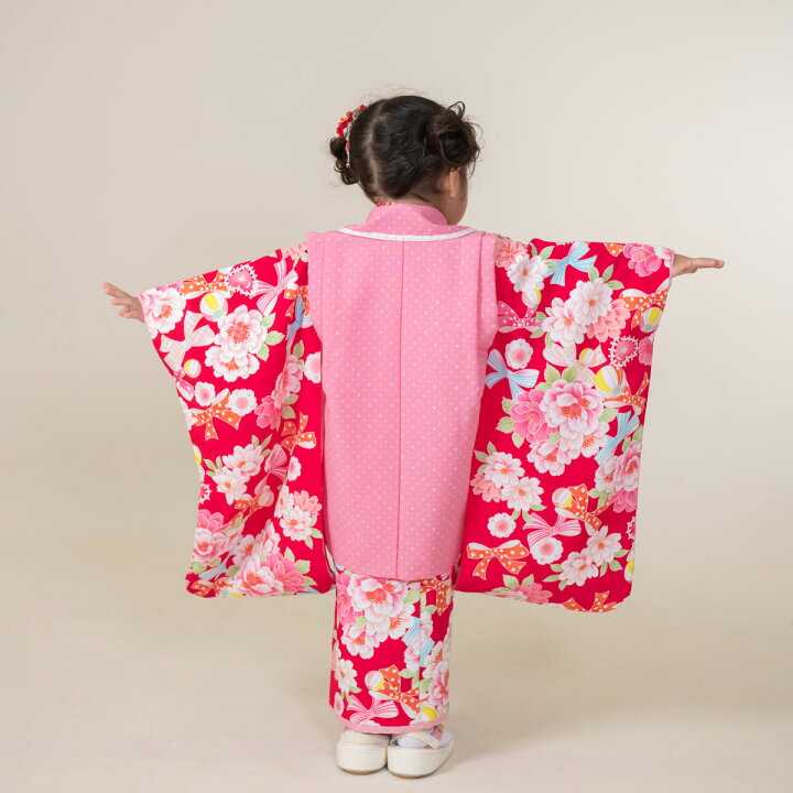 楽天市場】七五三 格安 レンタル 着物 3歳 女の子 フルセット 753 被布 