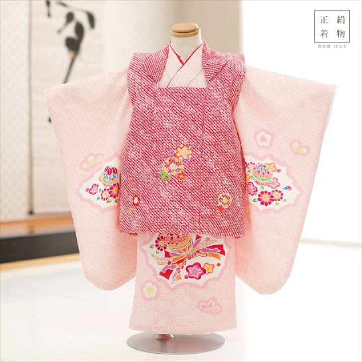 楽天市場】3歳 女の子 正絹 着物レンタル f1359-4 七五三レンタル 