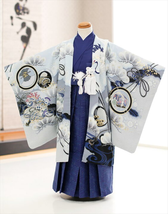楽天市場 ５歳 男の子 七五三 着物レンタル D5376 袴レンタル 七五三フルセット 貸衣装 卒園式 753 子供着物 羽織袴 おしゃれ 5才 七草祝い 初詣 かっこいい 人気 レトロ 21 フォトブック 乙葉 ブランド 水色に絢爛慶びの吉祥鶴 レンタル 貸衣裳 ぽえむ
