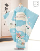 楽天市場】七五三 7歳 着物 正絹 水色の通販