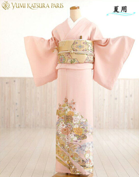 楽天市場】単衣 桂由美 色留袖レンタル sit118【夏用】五つ紋 結婚式 