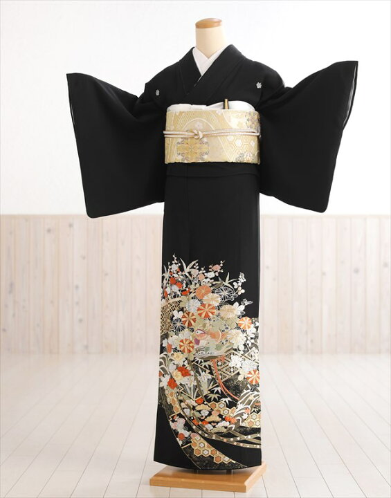 楽天市場】手刺繍 最高級 留袖レンタル ts234 黒留袖レンタル 結婚式 