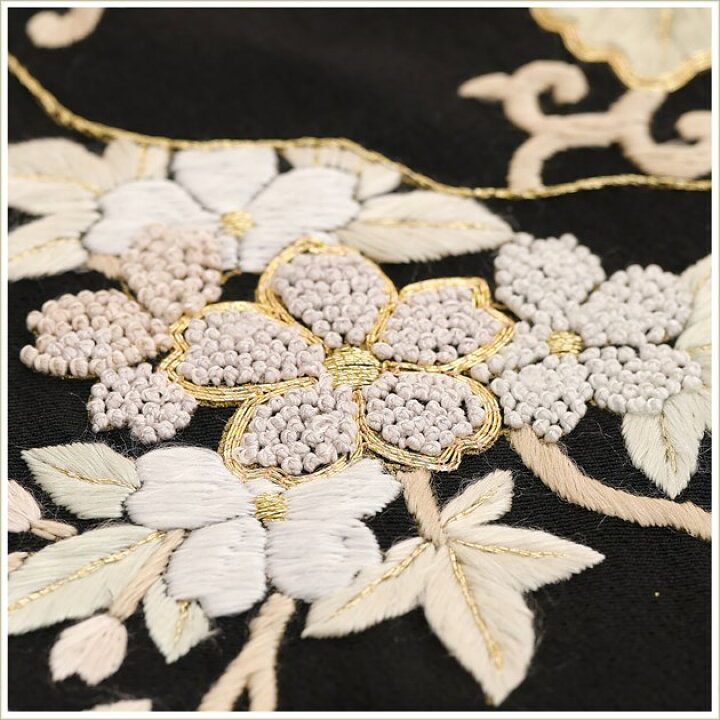 楽天市場】手刺繍 最高級 留袖レンタル ts253 黒留袖レンタル 結婚式  