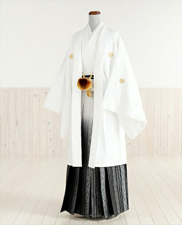 楽天市場 成人式 男 紋付袴レンタル 白 ホワイト 金紋 Mo019s 紋付きフルセット 羽織袴レンタル 着物レンタル 袴レンタル 男性 着物 成人式レンタル th 二十歳 正月 1月 貸衣装 和服 メンズ 23 Kimono Fy16ren07
