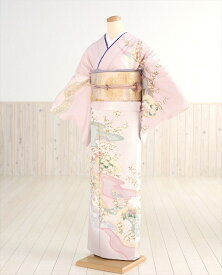 【レンタル】訪問着レンタル 七五三 卒業式 入学式 hw1107 母親 着物レンタル 正絹 結婚式 お宮参り 卒園式 入園式 フルセット レンタル お茶会 母 ママ 753 着物 訪問着 人気 高級 上品 上品なピンクに慶びの扇花 貸衣装