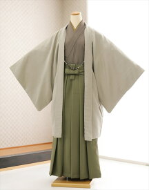 父親 着物レンタル 七五三 パパ 袴レンタル 卒業式 男 hkmo007 おしゃれな 紋付袴フルセット メンズ着物 男性着物レンタル 羽織袴 kimono お宮参り イベント 和服 かっこいい 人気 高級着物 グリーンベージュ×スタイリッシュモダン【レンタル】