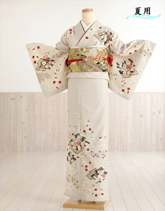 楽天市場 単衣 訪問着レンタル Sh1118 夏用 着物レンタル 訪問着フルセット 単 結婚式 お宮参り イベント Kimono サマー 夏 6月 7 月 8月 9月 付け下げ 涼しい ママ 母 母親 Houmongi ジャパンスタイル 白ベージュに吉祥慶華 レンタル 貸衣裳 ぽえむ