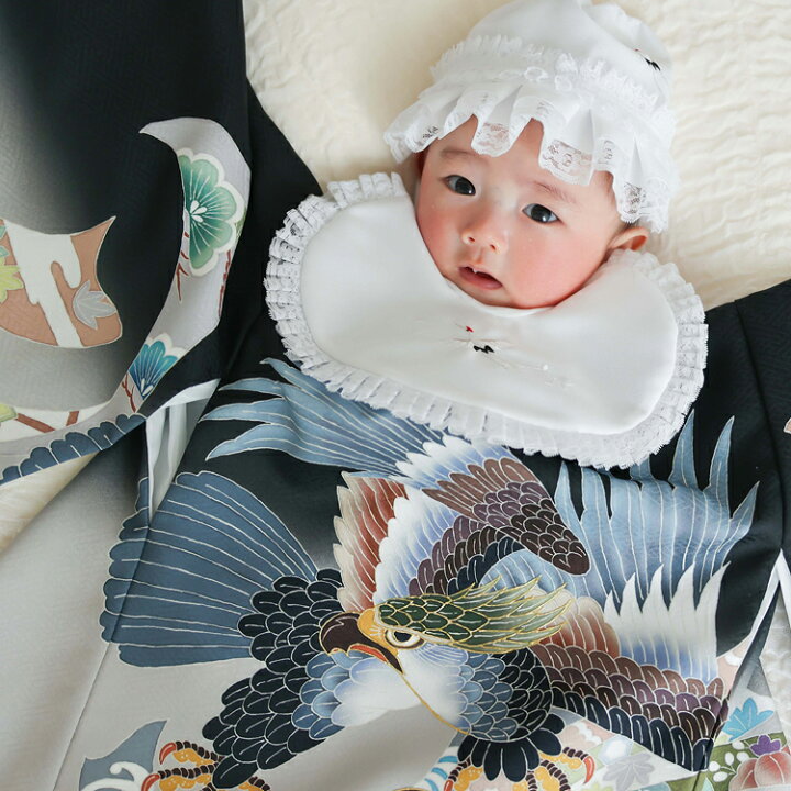 楽天市場】お宮参り 産着 レンタル 男の子 鳥 着物 初着セット 