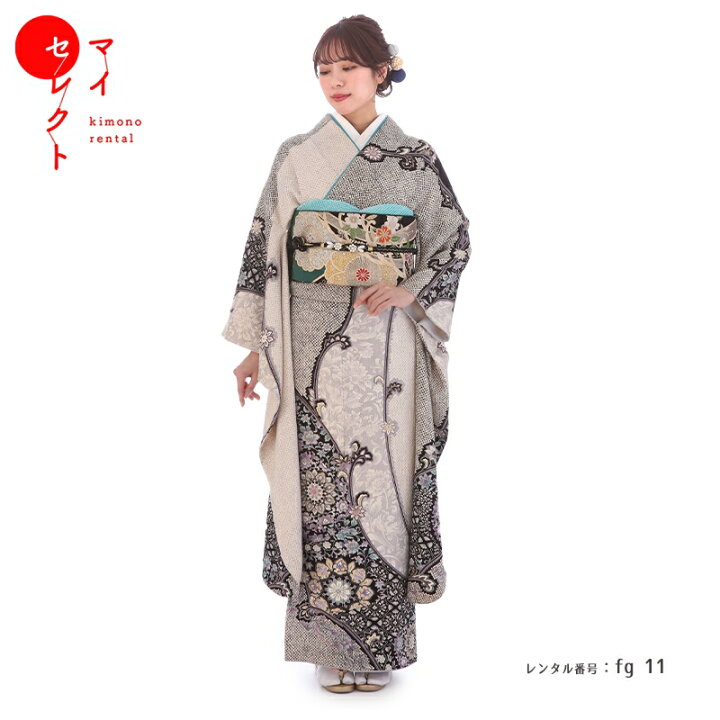 楽天市場】振袖 レンタル【成人式】fg_11 / 白地絞り 振袖 結婚式 卒業 
