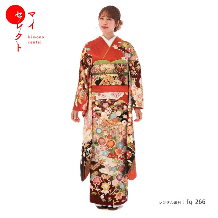 楽天市場】成人式振袖レンタル fg_266 吉澤友禅 吾妻徳穂 踊りの世界 
