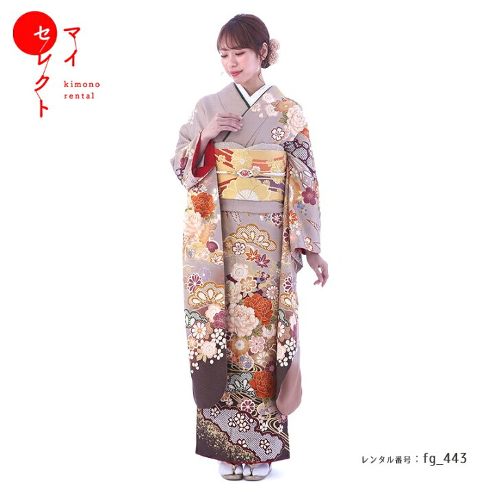 楽天市場】振袖 レンタル 〔fg_443b／桂由美〕フルセット 貸衣装 往復 
