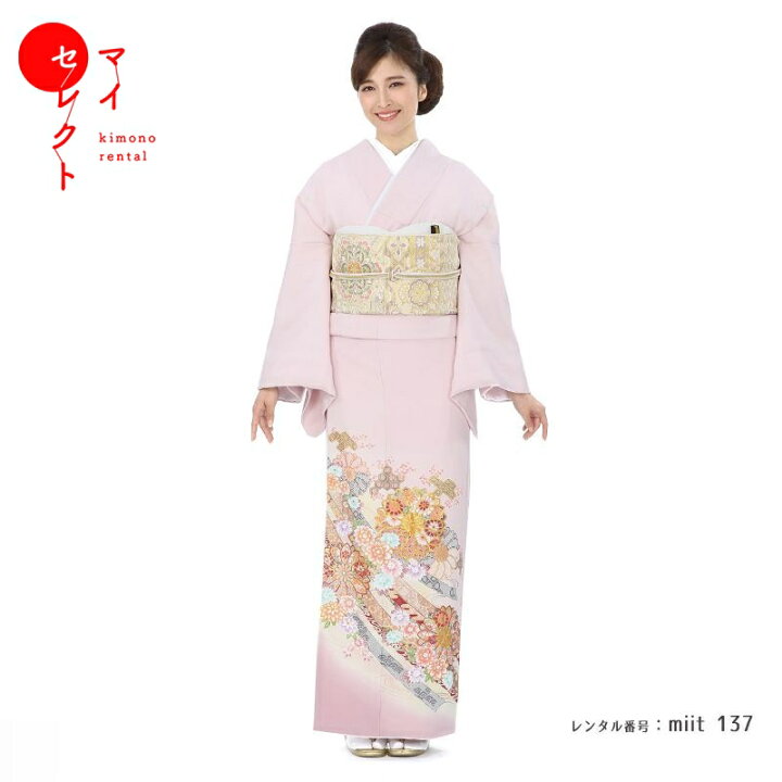 楽天市場】色留袖 レンタル 〔miit_137 MR-2919 熨斗菊 S〕正絹 結婚式 