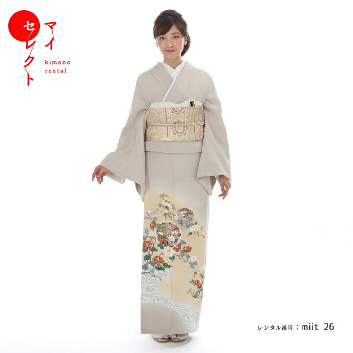 楽天市場】色留袖 レンタル 〔miit_26/色留袖 北603〕正絹 結婚式 往復 