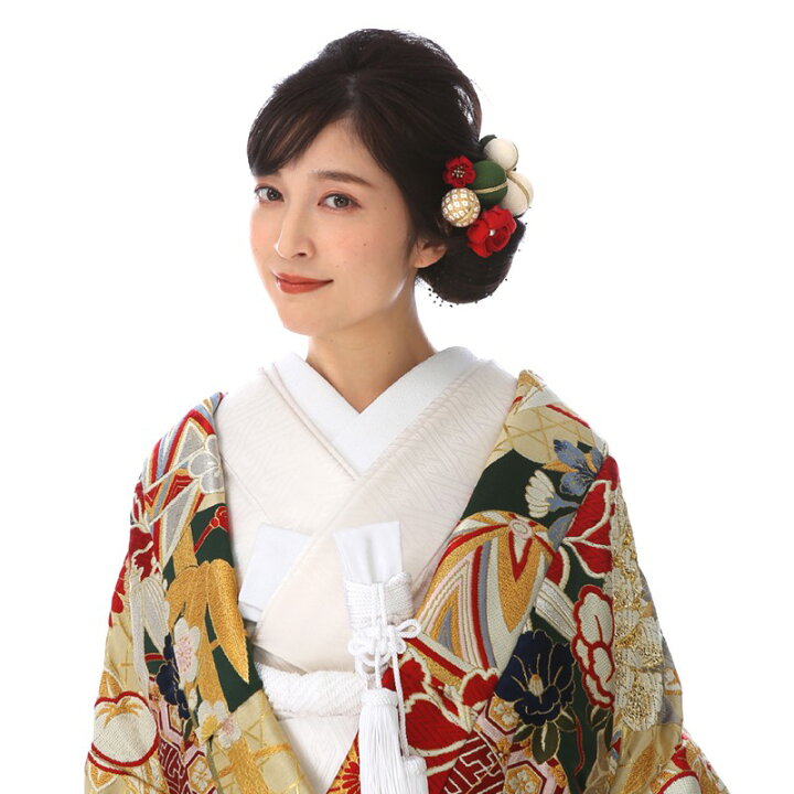 楽天市場】色打掛 レンタル miiu_317 まりに扇面 濃緑 結婚式 神前式 