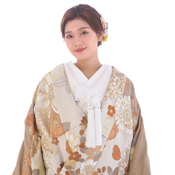 楽天市場】色打掛 レンタル miiu_333 ベージュ くすみカラー 結婚式 