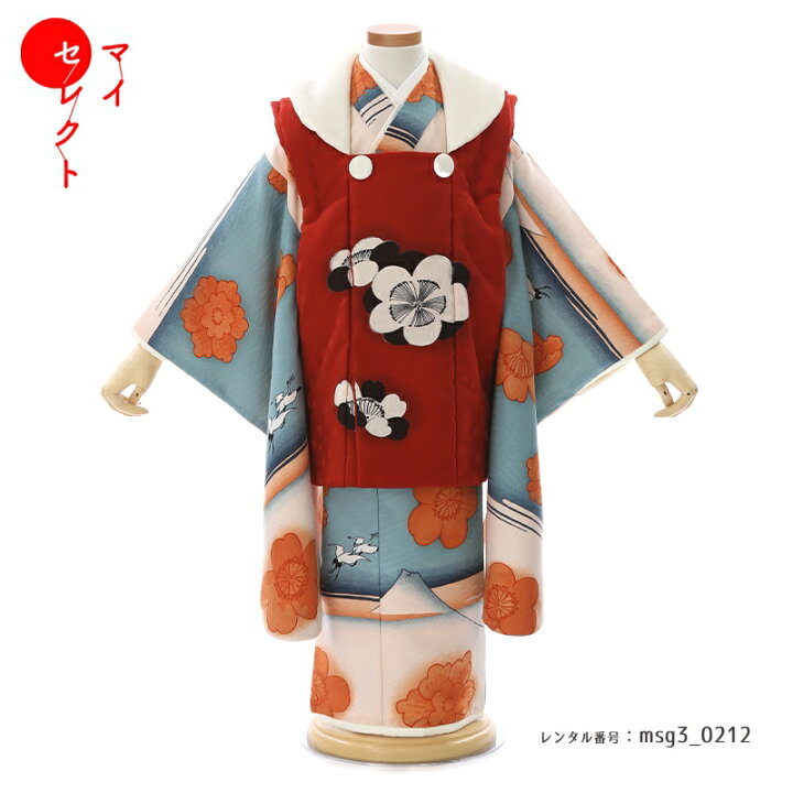楽天市場】七五三 着物 3歳女の子 [被布/着物/小物/草履/バッグ 