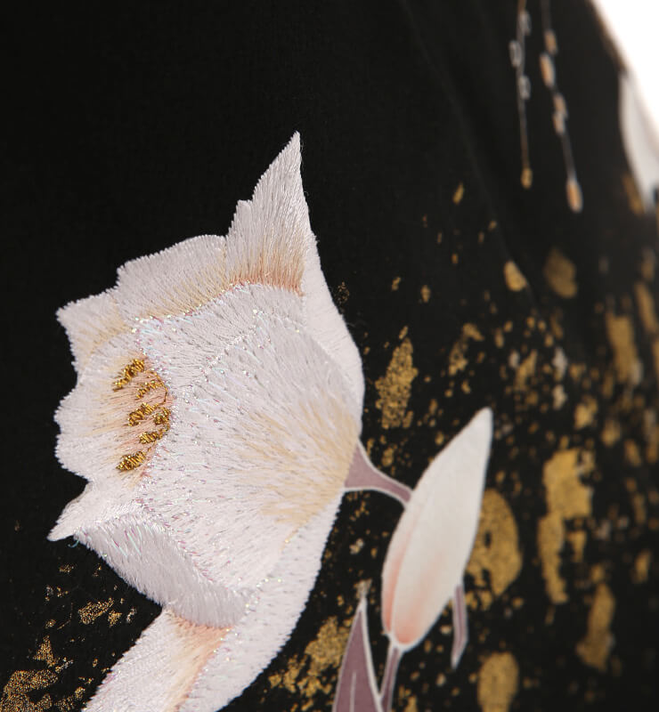 楽天市場】留袖 レンタル mito_90/N-111 祝華に輝く白い花 正絹 フル 
