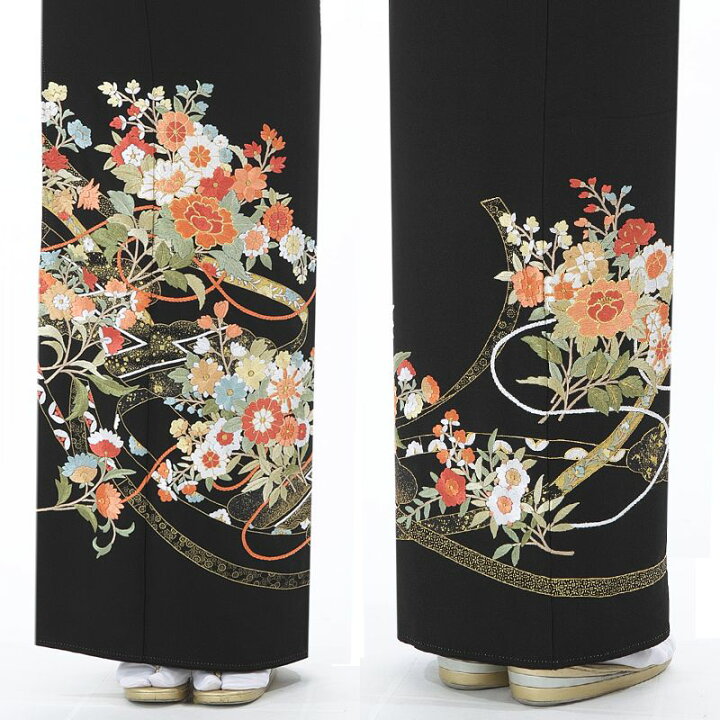 楽天市場】留袖 レンタル mito_410 MR-2931 手刺繍 七宝熨斗に花の彩り 