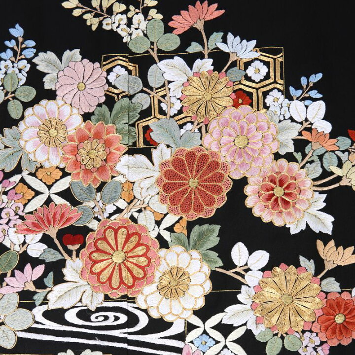 楽天市場】留袖 レンタル mito_493総手刺繍 金駒観世水亀甲相良 憧れの  