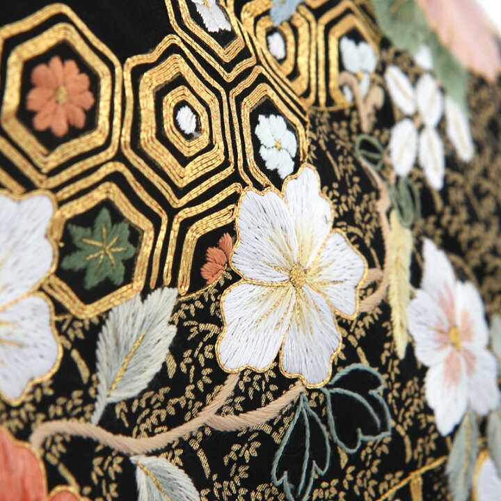 楽天市場】黒留袖 レンタル 総手刺繍 御所解平安吉祥車 mito_557 正絹 