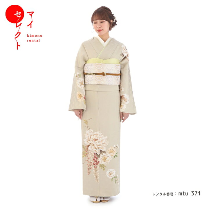 楽天市場】訪問着 レンタル 170 高身長 トールサイズ mtu_371 ベージュ  