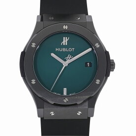 [中古]ウブロ クラシックフュージョン ブラックセラミック ブリティッシュグリーン YOSHIDAスペシャル88本限定 グリーン×1Pダイヤ 511.CM.5270.RX.MYOS メンズ 送料無料 腕時計【PD】 【ローン48回無金利】