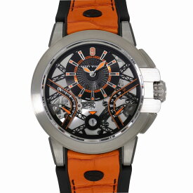 [ローン最大48回無金利] ハリーウィンストン オーシャン ザリウム バリエーション オレンジ 世界限定100本 OCEABI42ZZ003 スケルトン メンズ 中古 送料無料 腕時計