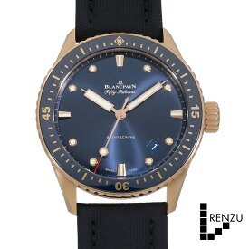 [中古]ブランパン フィフティファゾムズ バチスカーフ 5000-36S40-O52A ブルー メンズ 送料無料 腕時計 【ローン48回無金利】