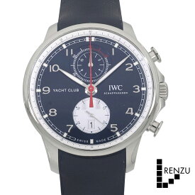 [中古]IWC ポルトギーゼ ヨットクラブ クロノグラフ オールバーブラウン IW390704 ブルー×ホワイト メンズ 送料無料 腕時計 【ローン48回無金利】