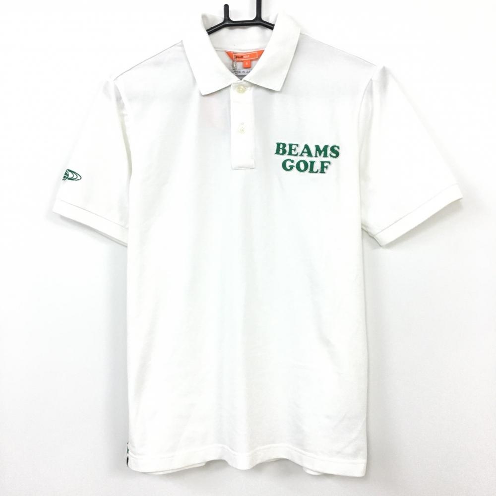 祝日 特価35%OFF BEAMS GOLF ビームスゴルフ×LIBERTY 半袖ポロシャツ 白×グリーン