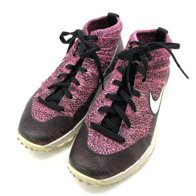 ★特価30%OFF★NIKE ナイキ ニットゴルフシューズ ピンク×黒 819007 フライニット チャッカ レディース 23.5 ゴルフウェア