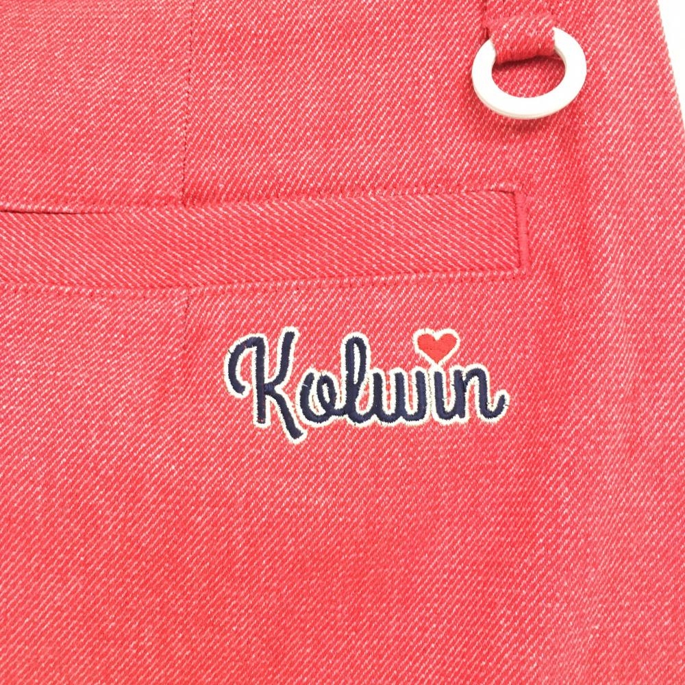 コルウィン ストレッチスカート レッド 複数ポケット シンプル レディース 11(Ｌ) ゴルフウェア Kolwin（超美品）／30%OFF価格