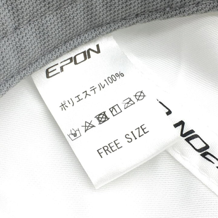 エポン キャップ 白×黒 刺しゅう FREE ゴルフウェア EPON