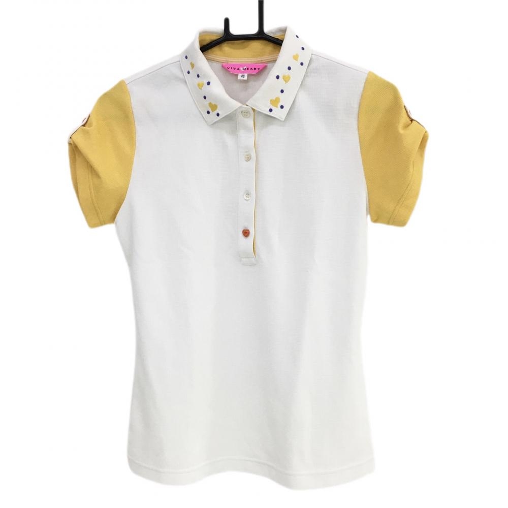 ビバハートvivaheart白ポロシャツ40サイズスポーツゴルフ 通販